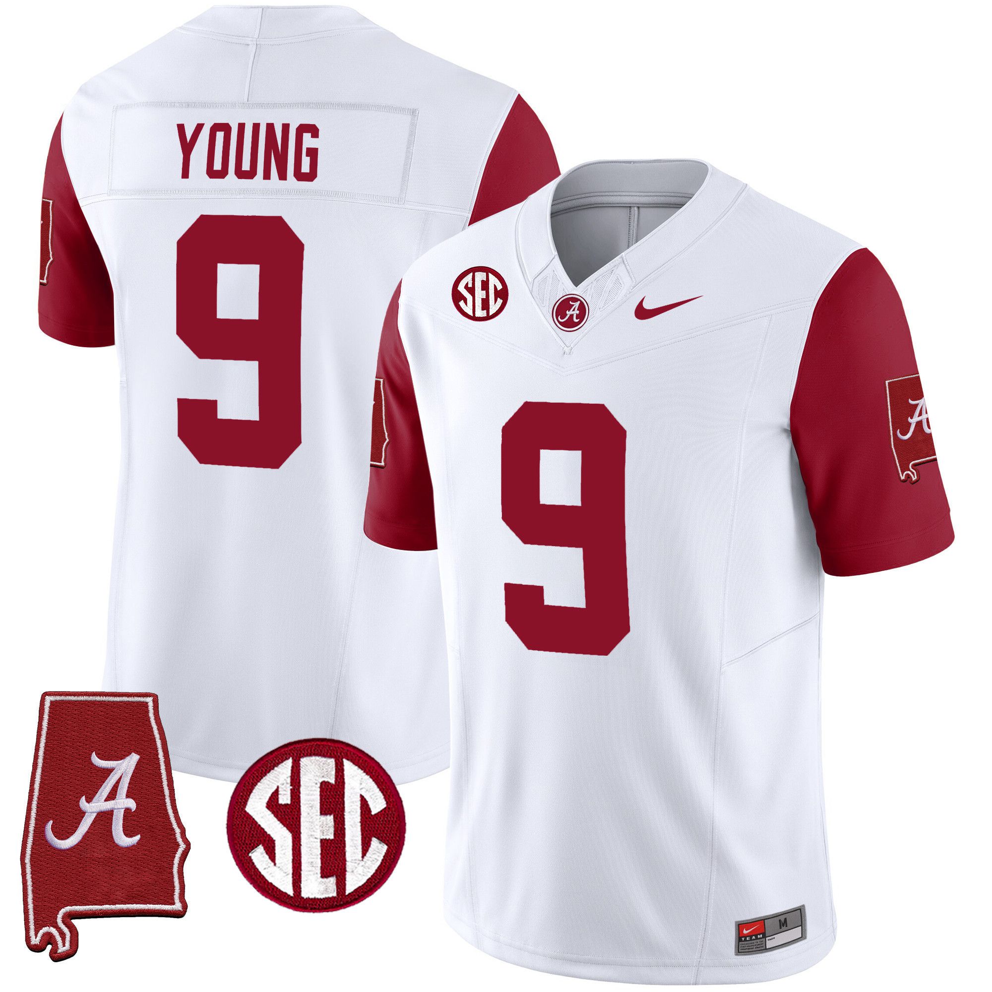 Men Alabama Crimson Tide #9 Young White 2024 Nike Vapor Limited NCAA Jersey style 2->indianapolis colts->NFL Jersey